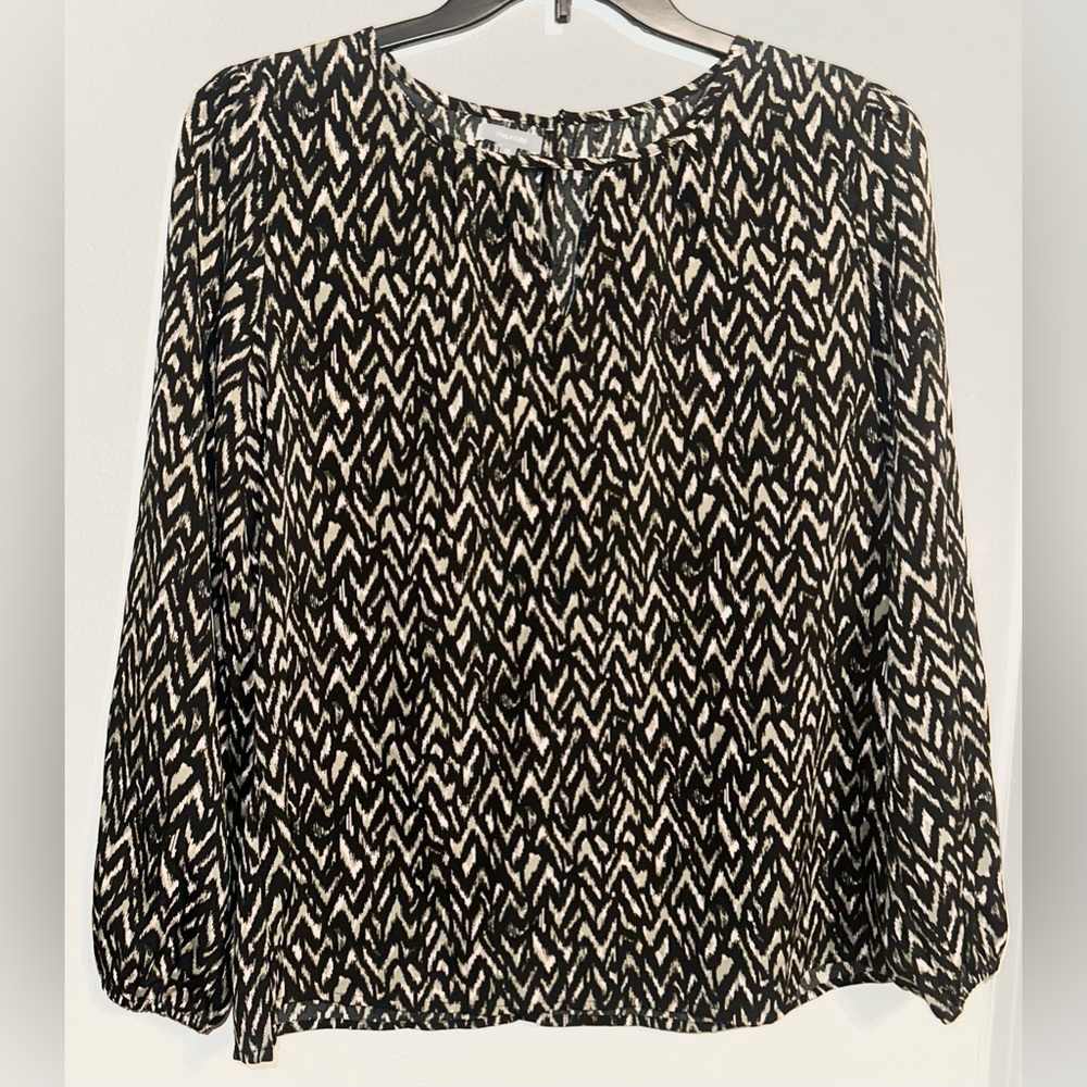 Maurices Black and Cream Blouse